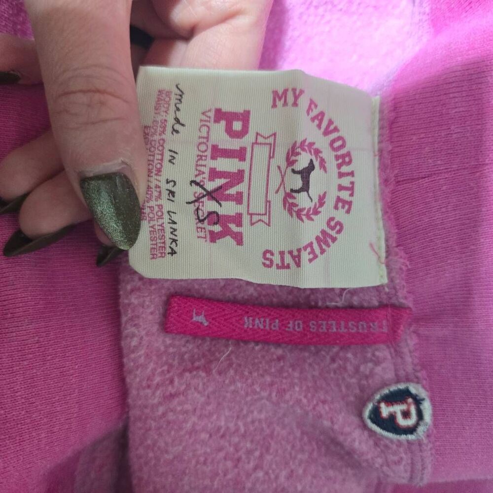 Victoria's Secret PINK University Vintage Y2K Pink Capri Cropped Sweatpants XS - Picture 5 of 5